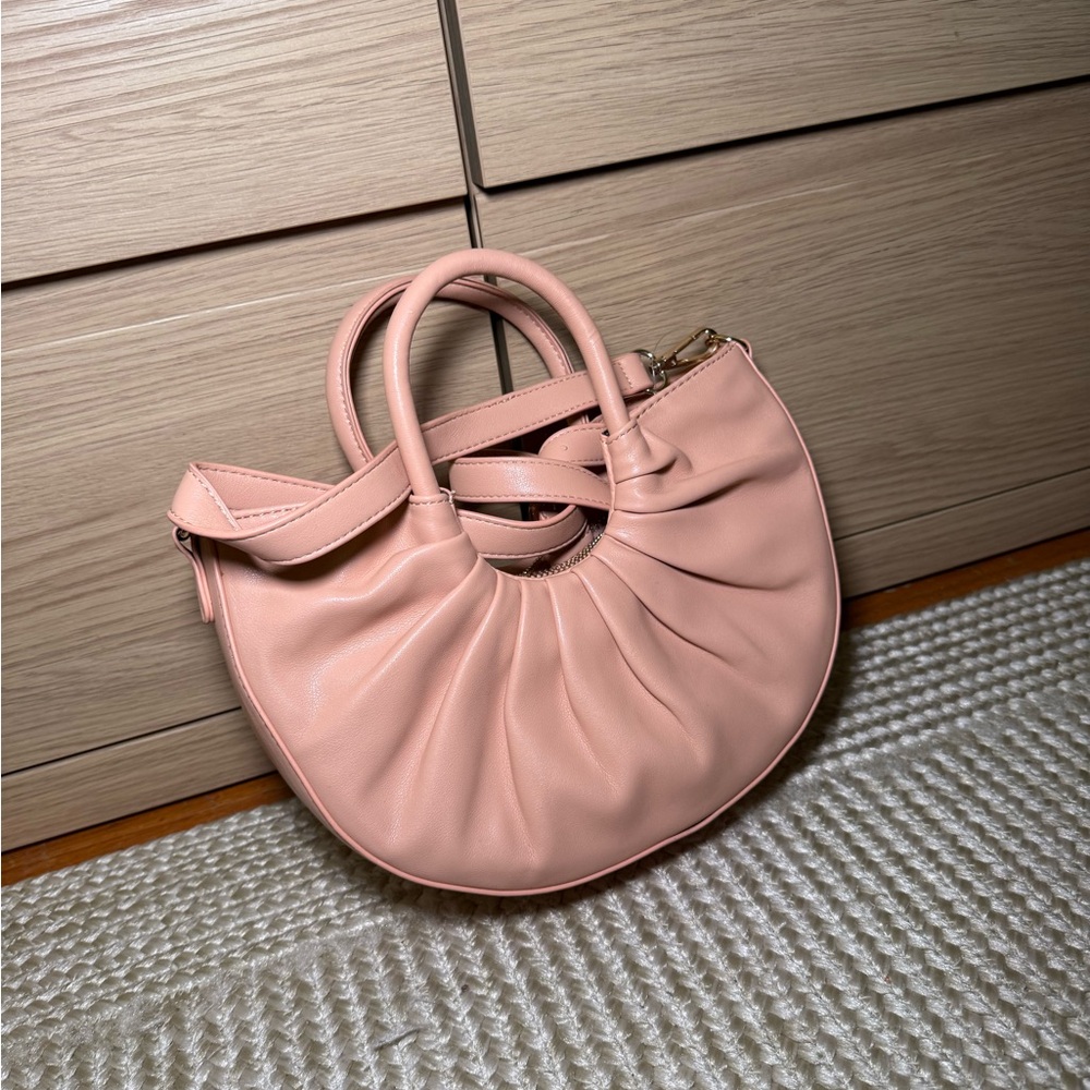 Marshalls Pink Crossbody Bag with Ruched Design